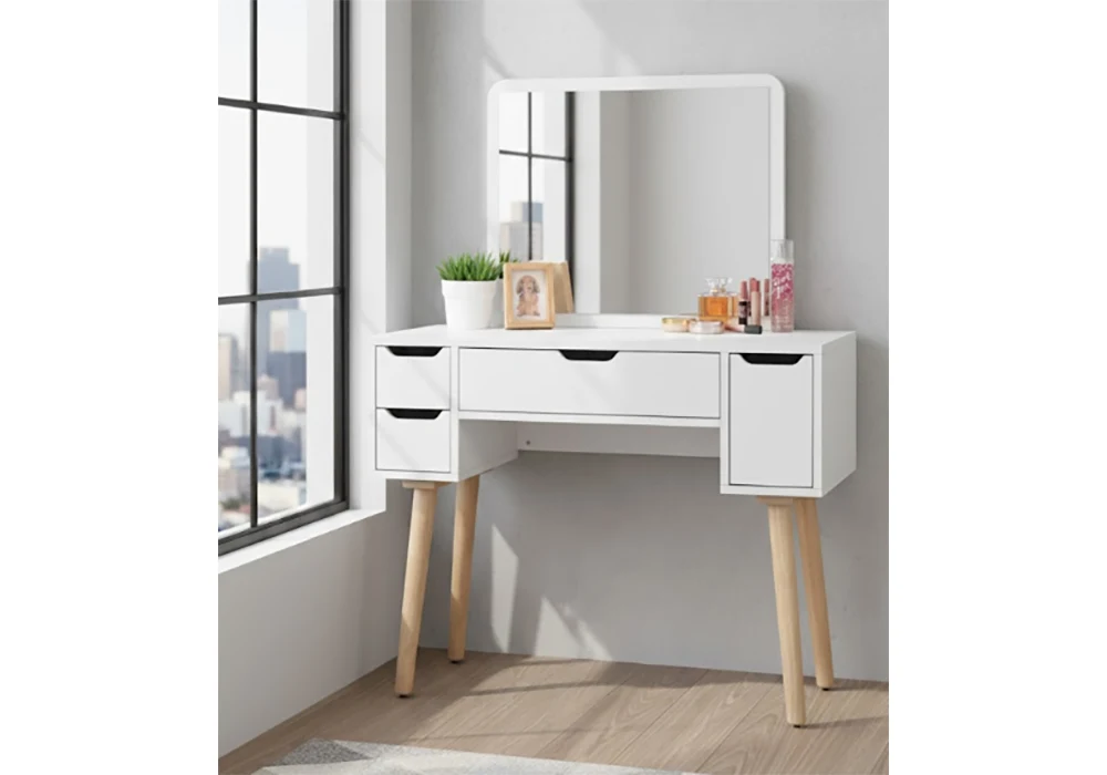 Coiffeuse 4 Tiroirs (Collection Essentiel) Armoires, Commodes & Chevets Votre Magasin de Meuble et Électroménager à La Réunion !