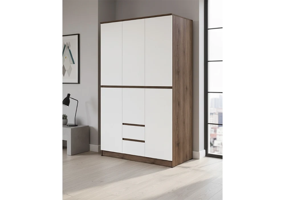 Armoire 3 Portes 2 Tiroirs Santorini Armoires, Commodes & Chevets Votre Magasin de Meuble et Électroménager à La Réunion !