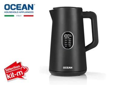 Bouilloire Numérique Sans Fil Noire 1,5L Ocean (OCKT1815DN)