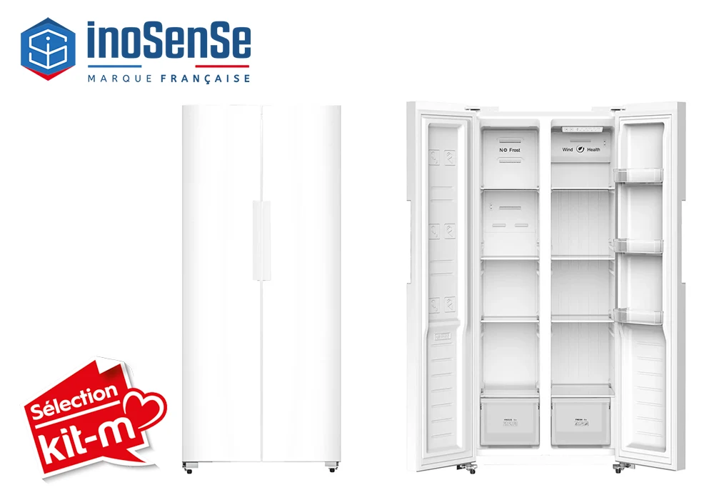 Réfrigérateur Américain 2 Portes InoSense Électroménager Votre Magasin de Meuble et Électroménager à La Réunion !