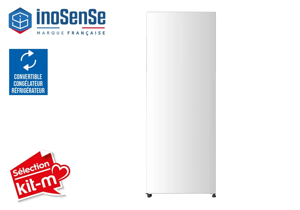 Congélateur Armoire 1 Porte Convertible en Réfrigérateur 163L InoSense Congélateurs Votre Magasin de Meuble et Électroménager à La Réunion !