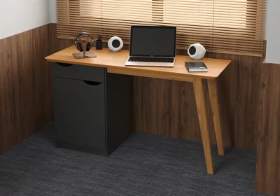 Bureau 1 Porte 1 Tiroir PRISM Noir Bureaux Votre Magasin de Meuble et Électroménager à La Réunion !