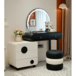 Coiffeuse LED 5 Tiroirs avec Pouf NORIA