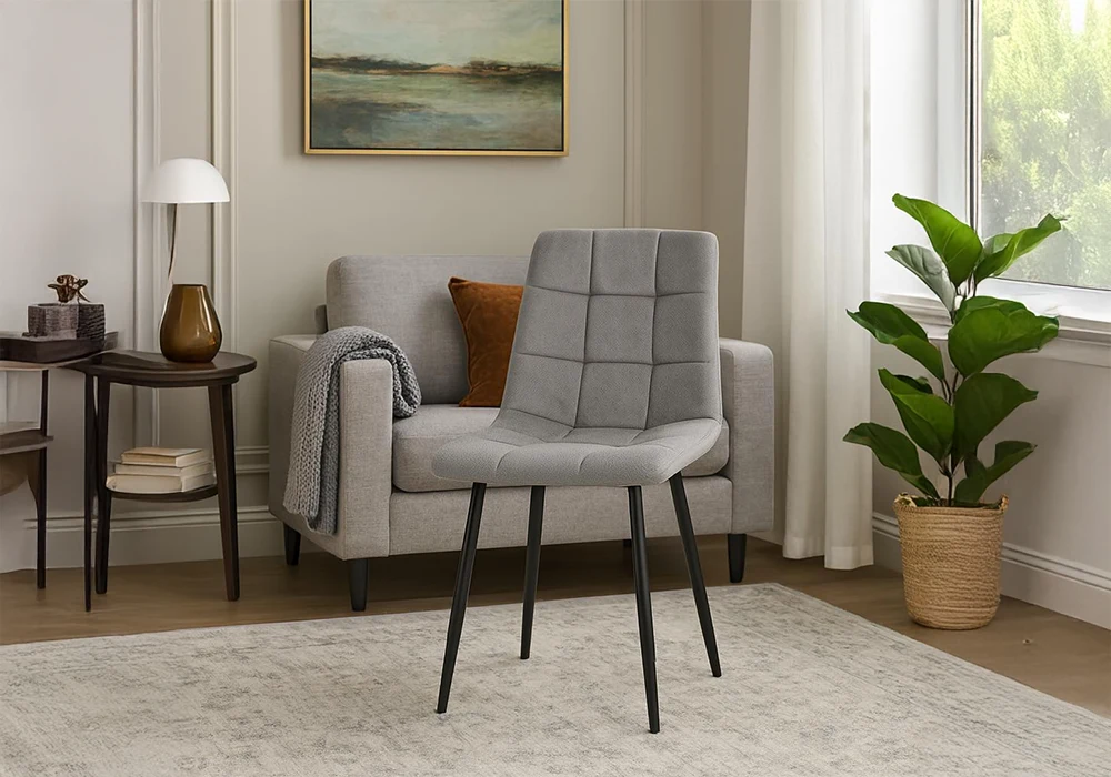 Lot de 6 Chaises VAIRA gris Chaises Votre Magasin de Meuble et Électroménager à La Réunion !