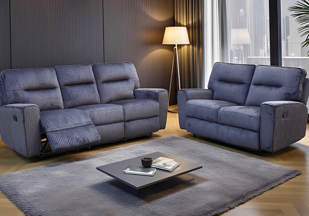 Salon 3 Places +2 Places avec 4 Relax Manuels Ravi PROMO Votre Magasin de Meuble et Électroménager à La Réunion !