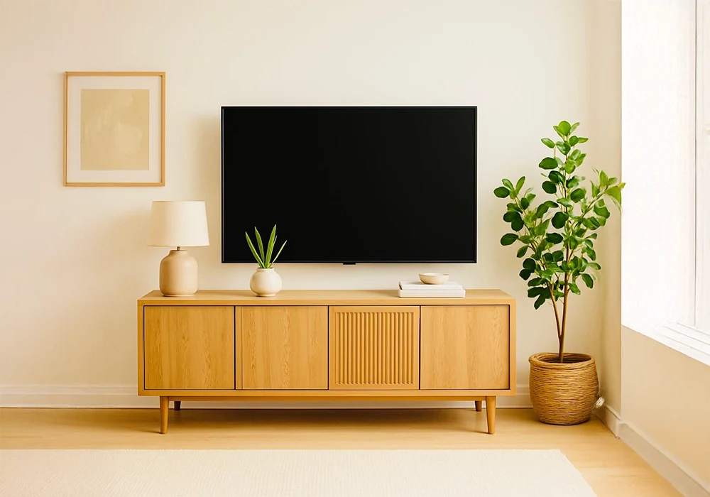 Meuble TV 4 Portes (Collection Salma) Meubles Votre Magasin de Meuble et Électroménager à La Réunion !