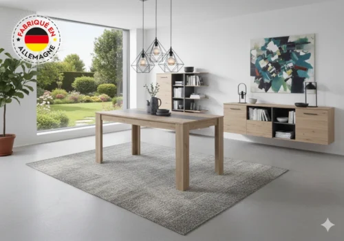 Table à Manger NIKLAS Bois d'Acacia Votre Magasin de Meuble et Électroménager à La Réunion !