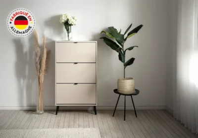 Meuble Chaussures 3 Abattants Beige (COLLECTION VIGO)