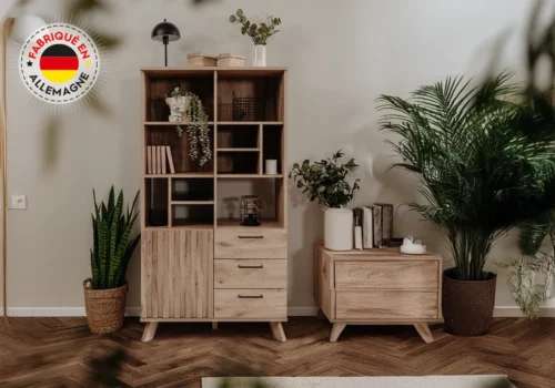 Meuble Haut 1 Porte/ 3 Tiroirs (Collection WELLINGTON) Meubles Votre Magasin de Meuble et Électroménager à La Réunion !